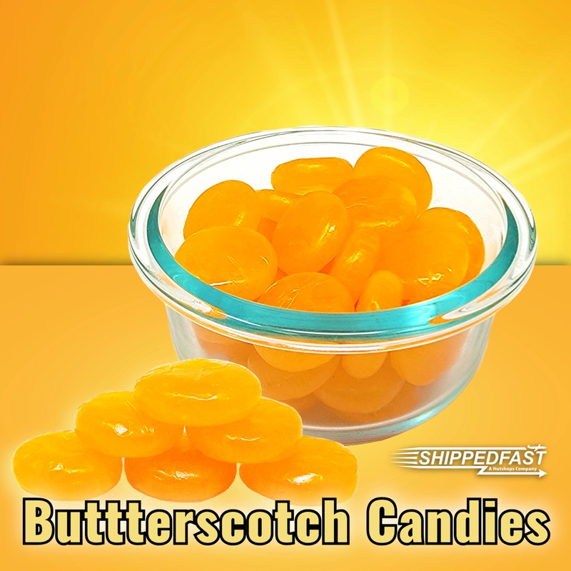 Butterscotch Hard Candies. (5 Pound Bag) of Individually Wrapped and