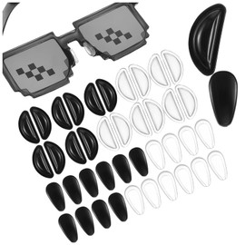 Guduling 40 Pcs Nose Pad for Glasses,Silicone Eyeglass Nose Pads Anti Slip,3 mm Anti Slip Eyeglass Pads for Noses for Eyeglasses Sunglasses Reading Glasses