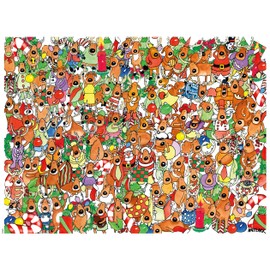 Ceaco - Holiday - One Hundred Reindeer and a Santa - 300 Piece Jigsaw Puzzle
