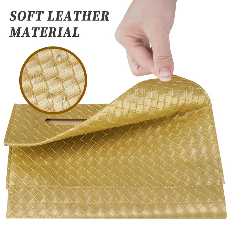 NiHome PU Leather Tissue Box Cover for Kleenex Hand Towels,
