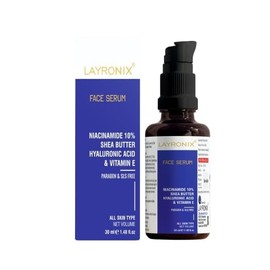 LAYRONIX Niacinamide Serum for Face Antioxidant Ampoule - for Excess Oil, Large Pores, Uneven Skin Tone, Dullness - Centella Asiatica + Ceramides + Vitamin E + Hyaluronic Acid + Beta-Glucan