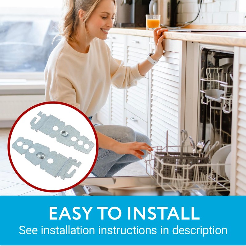 IMPRESA 2-Pack Undercounter Dishwasher Bracket Replacement - Whirlpool -Compatible -