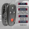 Carcasa y almohadilla para mando a distancia sin llave, compatible