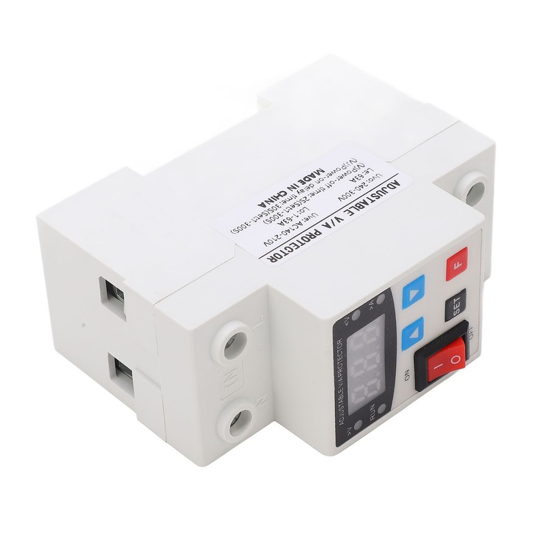 Over Under Voltage Protector Adjustable Digital Display Voltage Current Protective