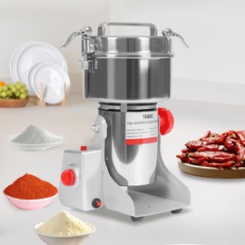JAYGOVAN 1000g Grain Mill Grinder Electric Stainless Steel Grain Grinder 4100W Commercial Spice Grinders High-Speed Pulverizer Powder Machine for Dry Grains Spices Cereals Coffee Corn Pepper