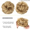 Gangel Hair Bun Hairpieces Extensions Curly Wavy Hair Ponytail Synthetic