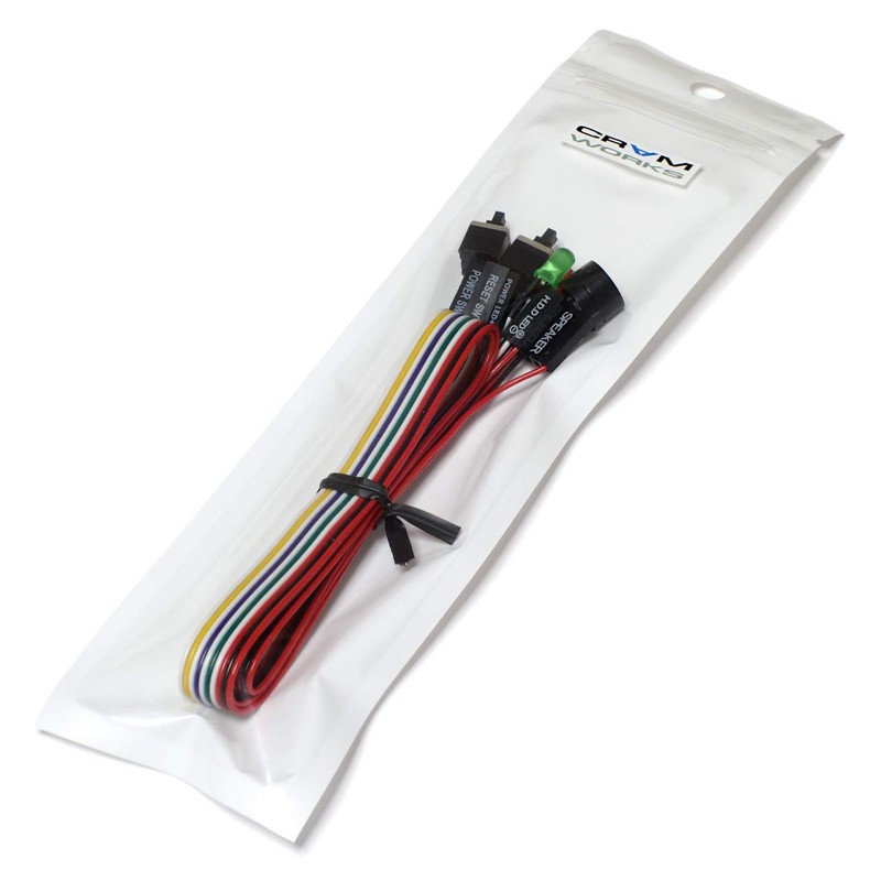 ClamWorks KLB065X35 PC Motherboard Switch LED Cable 25.6 inches (65