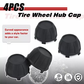 Slaction 4Pcs Black Wheel Center Hub Cap For 11065-1341 Kawasaki Teryx Krx 1000 2020-2021