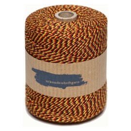 Document Staple Thread in Black/Red/Gold Lower Saxony, Rhineland-Palatinate, Saarland Approx. 360 m per Roll Certificate Yarn Filing Yarn Notary Cord