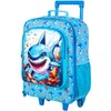 WZLVO Kids Luggage for Boys, Cool Shark Suitcase Rolling with