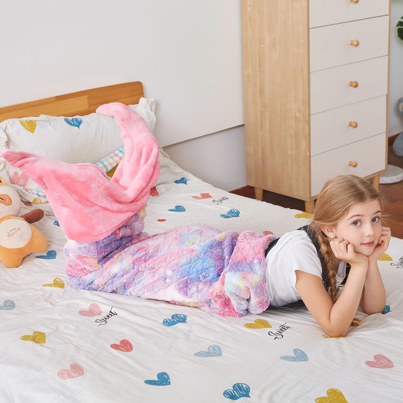 Catalonia Classy Glow in the Dark Mermaids Tail Blanket, Soft