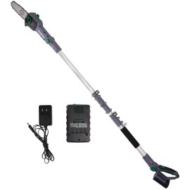CaliGreen Tools 20V 8" Cordless Polesaw Pole Saw 10FT Reach Great For Pruning and Trimming Branches 2.5Ah Battery and Charger Included