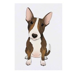 'Sitting Bull Terrier' Temporary Tattoo - Water Resistant, Skin-Safe, Non-Toxic Transfer (TO00085305)