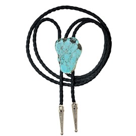 Daisy Del Sol Women's Silver Created Western Bolo Tie Pink Aqua Terra Jasper Gemstone Choker Necklace