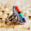 Lzz 925 Sterling Silver Healing Hollow Stone Adjustable 7 Chakra