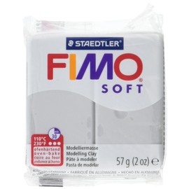 STAEDTLER Fimo Soft Polymer Clay 2 Ounces-8020-80 Dolphin Gray