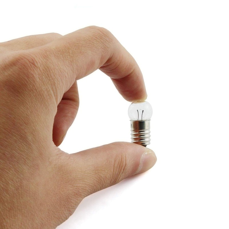 Longdex 25PCS E10 Miniature Screw Base Light Bulbs, 1.5V /