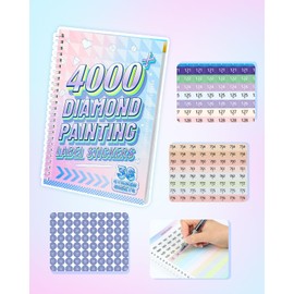 4000+ Diamond Art Stickers ＆ Labels – 36 Sheets Diamond Painting Accessories and Tools for Storage & Organization, Craft Stickers for Enthusiasts
