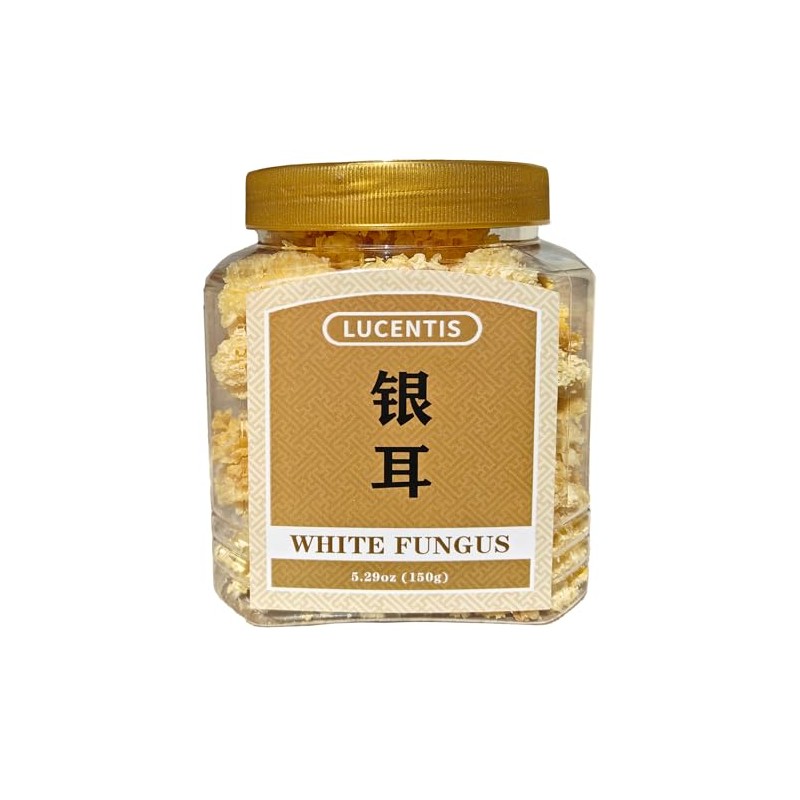 LUCENTIS White Fungus Tremella Fuciformis, Dried Mushroom, 5.29 oz, 150g