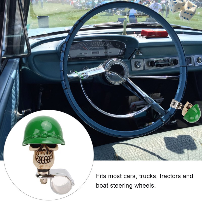 Skull Shape Steering Wheel Spinner Booster Car Power Handle Suicide