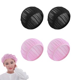 Pack of 4 Hair Sleeping Protection, Hair Net for Sleeping, Hat Mesh Sleeping Cap, Bun Cap, Hair Cap, Breathable, Mesh Hair Net, Night Sleep Cap, Soft, for Women Protect Curls, Men's Sleep Cap