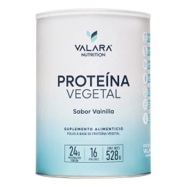 Protena Vegana Valara 528g  Sabor Vainilla, 24g de protena vegetal por porcin, sin azcar aadida, baja en carbohidratos, con probiticos y prebiticos,  