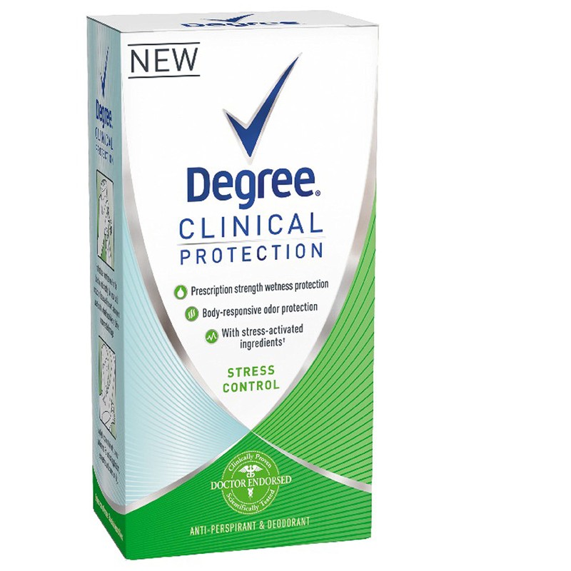 Degree Women Clinical Antiperspirant Deodorant, Stress Control, 1.7 oz