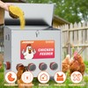 JASDEGO 6 Ports Automatic Chicken Feeder 85 Pounds Large Gravity