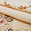 LeLehome 58 Inch x 86 Inch Rectangular Beige Flower Embroidered