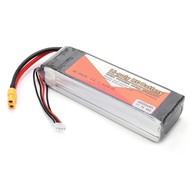 6000mAh LargeCapacity Lithium Battery 11.1V 45C 3S XT60 Plug Model