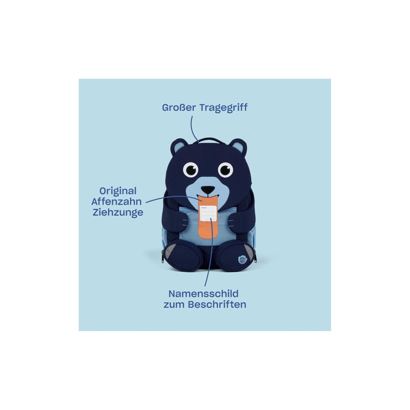 Affenzahn Big Friend Nursery Backpack for 3-5 Years Nursery, Functional
