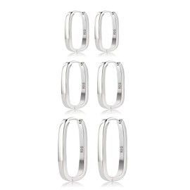 JEMARA Silver Hoops Earrings for Women,925 Sterling Silver Hoop Earrings,Small Silver Hoop Earrings,Hoop Earrings Women Silver,Silver Hoop Earrings Set