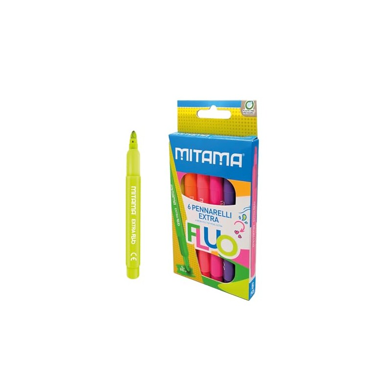 Mitama - Pennarelli Extra Fluo - Punta maxi - Astuccio