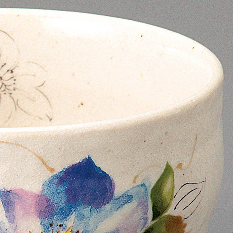Muneho Kiln 501-23-463 Hot Water Only, Blue Flowers, Single Bowl