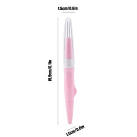 Fieltro bordado aguja Punch Pen con 3 agujas finas conjunto herramienta de fieltro de lana suministros de artesanía bricolaje(Rosado)