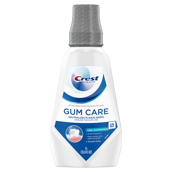 Crest Gum Care Mouthwash (Cool Wintergreen, 1 L/33.8 Fl Oz)