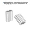 PATIKIL 1/4" / 6 mm Aluminum Crimping Loop Sleeves, 30Pcs