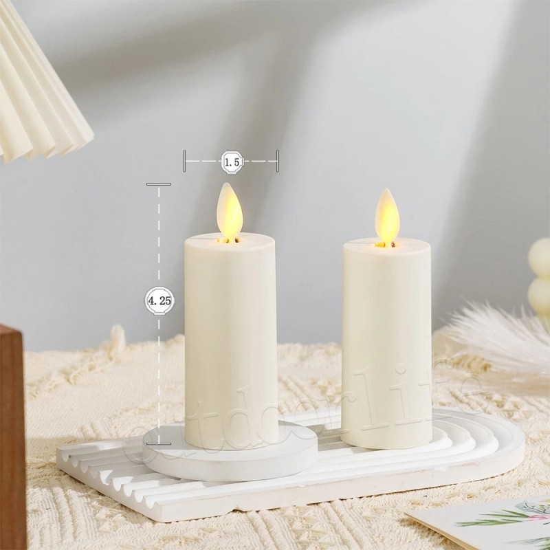 Luminara Set of 2 Luminara Flameless Votive LED Candles Ivory