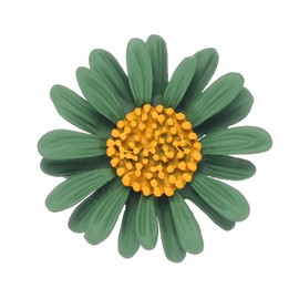 PATIKIL Daisy Pin, 1 Pcs Flower Women Brooch Lapel Pins Sunflower Suit Lapel Pin for Shirt Hat Cardigan Sweater Decorate Tie Tacks Pin Back Clutch Jewelry Gifts, Green