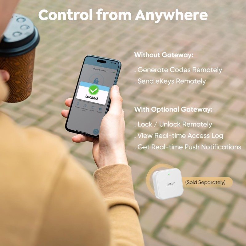 Fingerprint Smart Deadbolt with Keypad – Keyless Entry Lock for