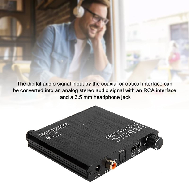 Digital to Analog Converter 3.5mm Coaxial Optical Converter DAC with