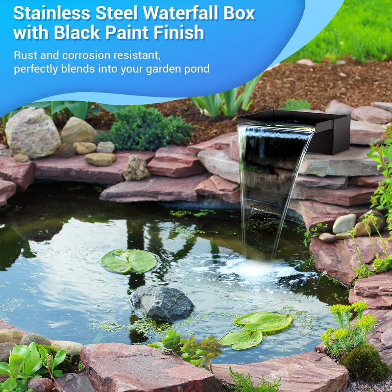 NFESOLAR Pond Waterfall Spillway Kit for Outdoor Pond up to