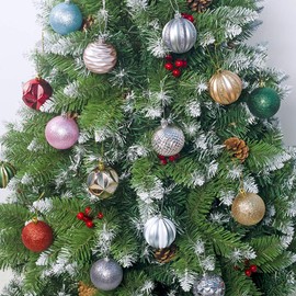 12pcs Christmas Tree Baubles, Christmas Balls Decoration Christmas Tree Pendants Gifts (Silver)