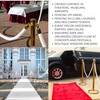 4 PCS White Velvet Rope - 5 Ft Red Carpet