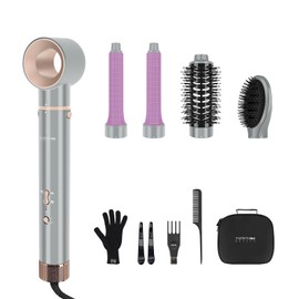 5 in 1 Airstyler, PARWIN PRO BEAUTY Haarstyler Haartrockner Warmluftbürste Set Grau