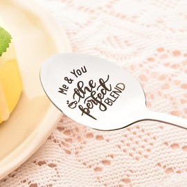 Girlfriend Boyfriend Birthday Gifts for Wife Husband Valentines Day Gifts for Couple Me & You The Perfect Blend Spoon for Him Her Romantic Gifts for Fiance Fiancee I Love You Gifts