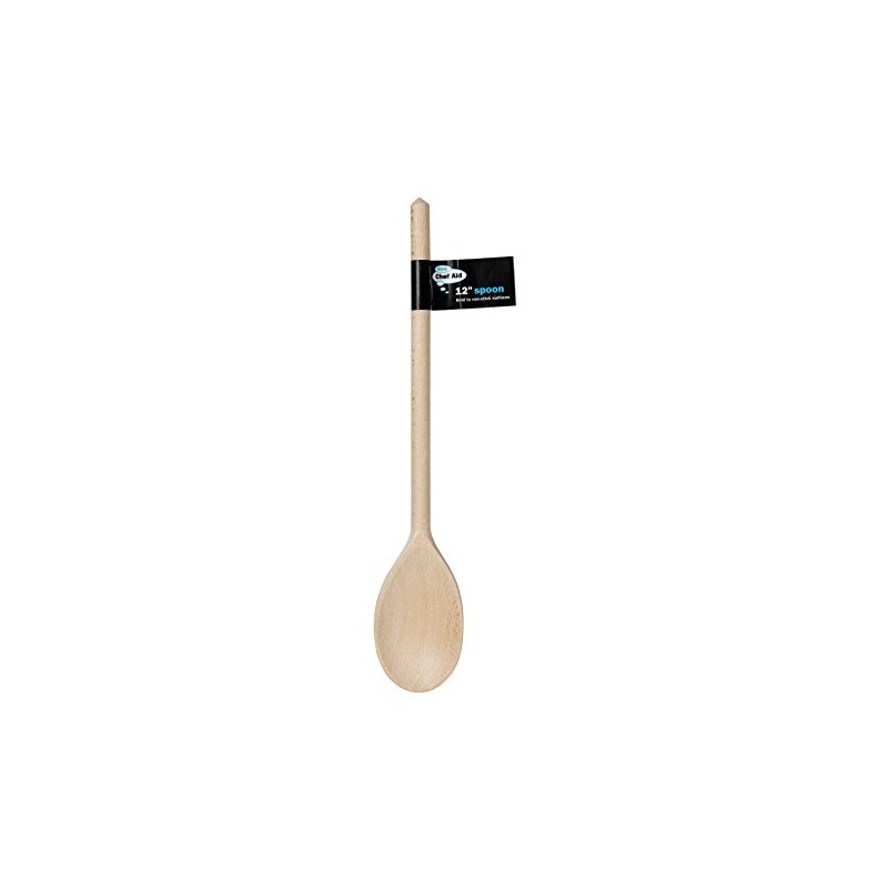 Chef Aid Wooden Spoon, Beige, 12 Inch