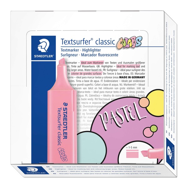 STAEDTLER 364 C-210 Textsurfer Classic Highlighter - Pastel Light Carmine
