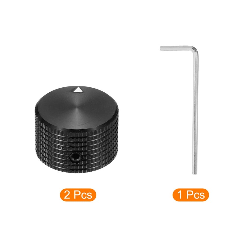 MECCANIXITY 2 Pcs Aluminium Potentiometer Knobs, 1/4" (6mm) Universal Volume