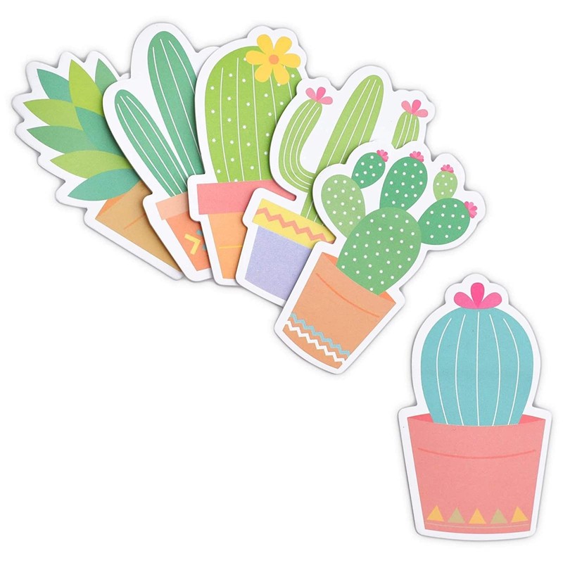 Paper Junkie Cactus Sticky Notes for Teacher Supplies, Cute Office